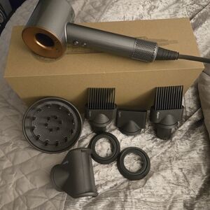 Dyson Supersonic Nickel Copper Hair Dryer with Attachments